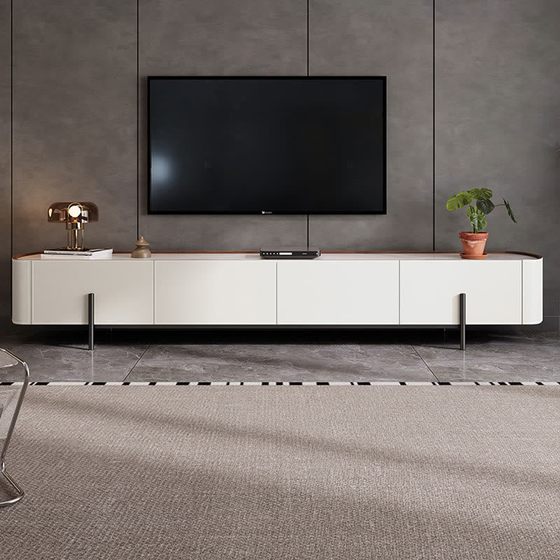 Multifunctional Saddle Leather Tv Stand - Beige - image 7