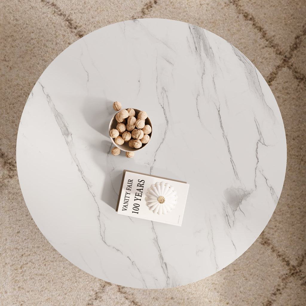Mid-century Round Pedestal Coffee Table - image 1