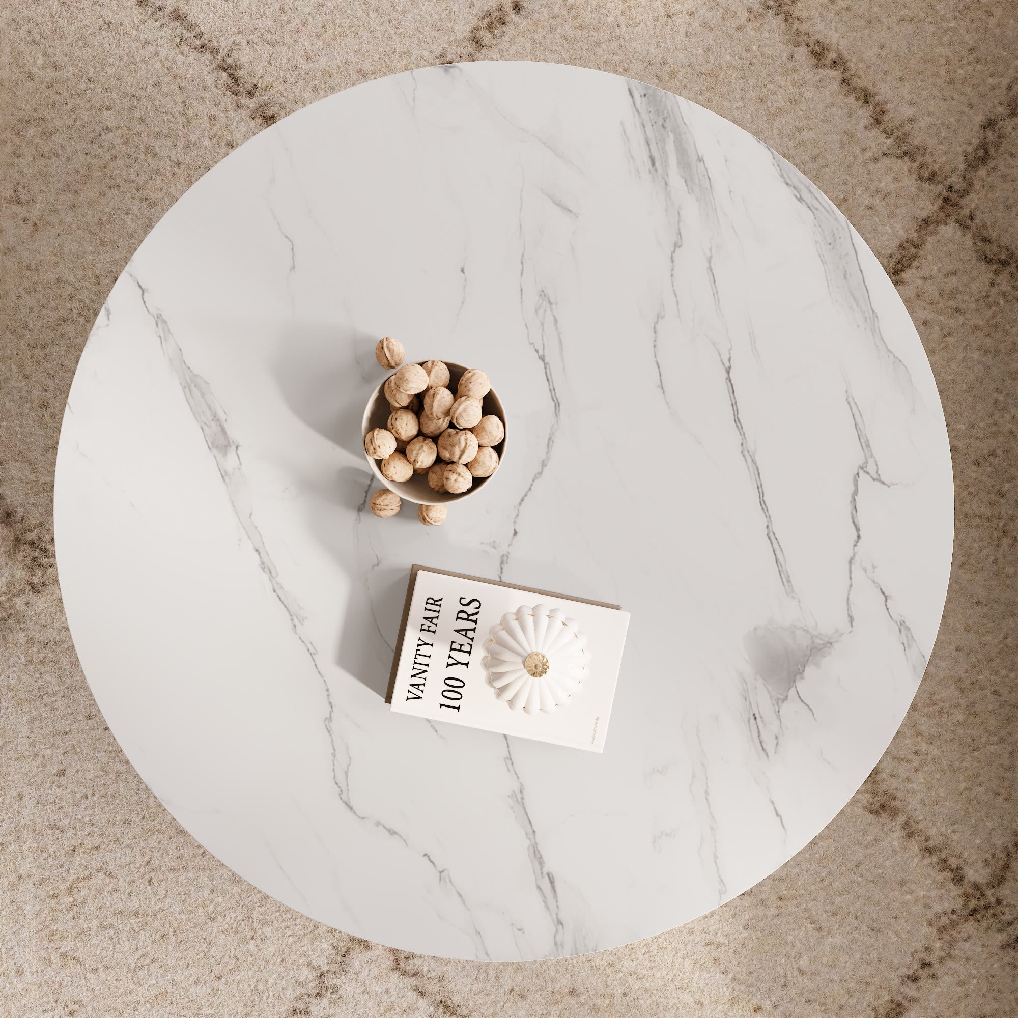 Mid-century Round Pedestal Coffee Table - image 1