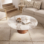 Mid-century Round Pedestal Coffee Table - image 5