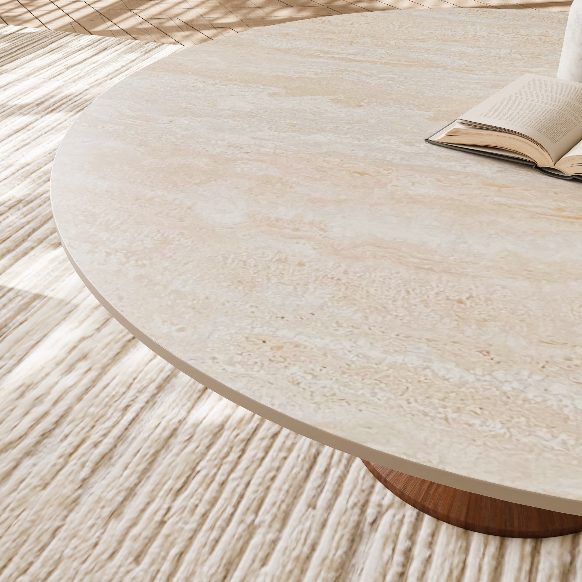 Mid-century Round Pedestal Coffee Table - image 7