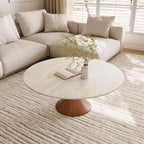 Mid-century Round Pedestal Coffee Table - image 8