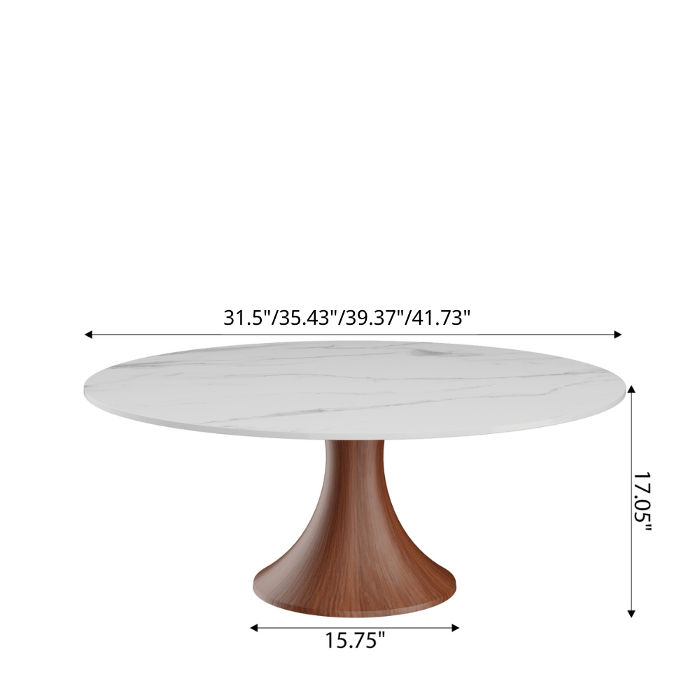 Mid-century Round Pedestal Coffee Table - image 9