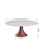 Mid-century Round Pedestal Coffee Table - image 9