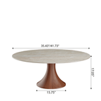Mid-century Round Pedestal Coffee Table - image 11
