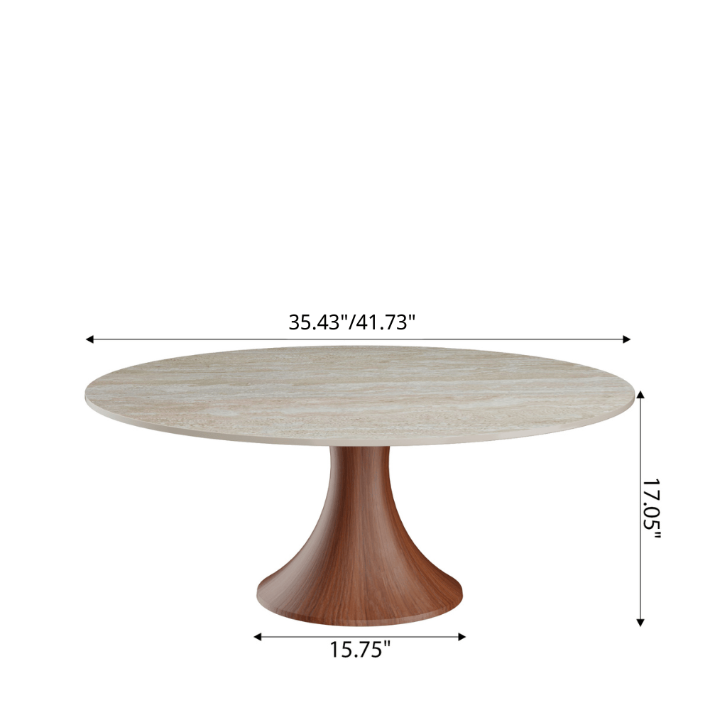Mid-century Round Pedestal Coffee Table - image 11