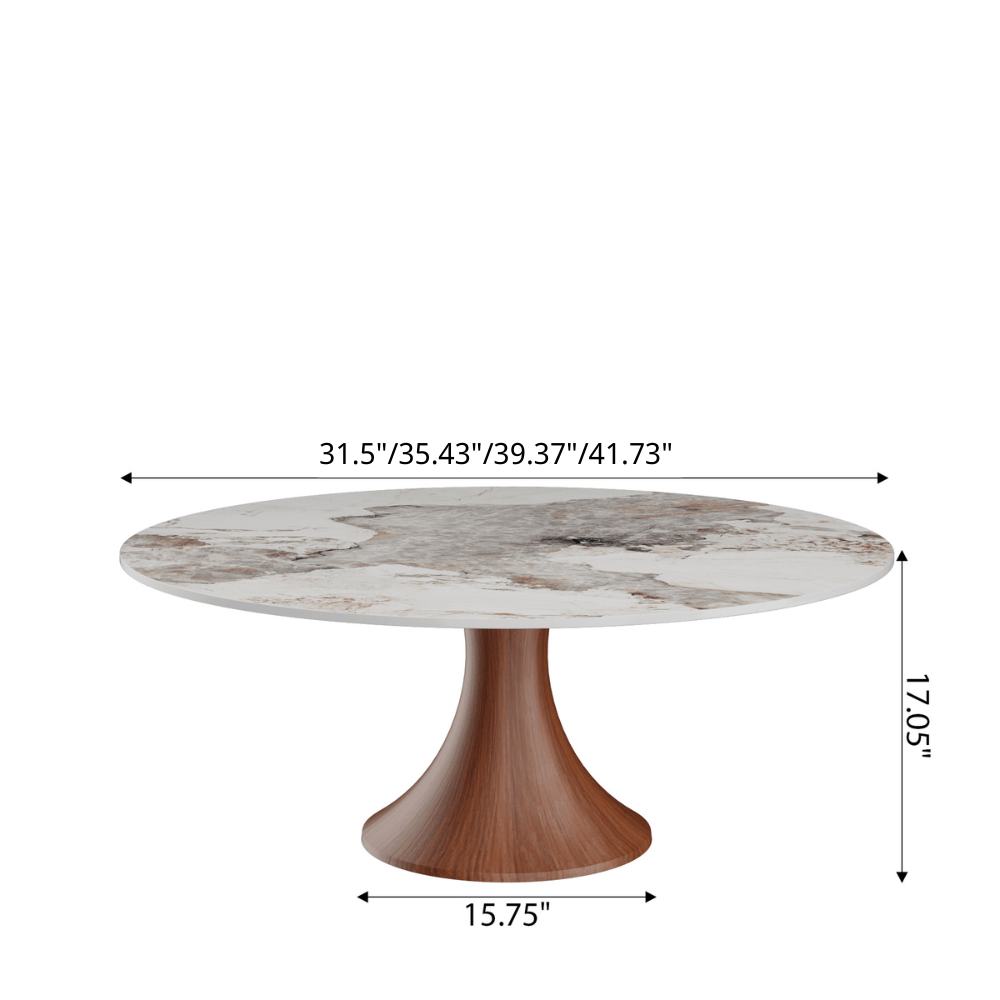 Mid-century Round Pedestal Coffee Table - image 10