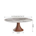 Mid-century Round Pedestal Coffee Table - image 10