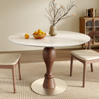 Mid-Century Modern Solid Wood Dining Table Seats 2-4 - Snowy White - 35" Table - image 0