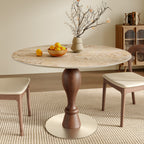 Mid-Century Modern Solid Wood Dining Table Seats 2-4 - Creamy - 35" Table - image 6