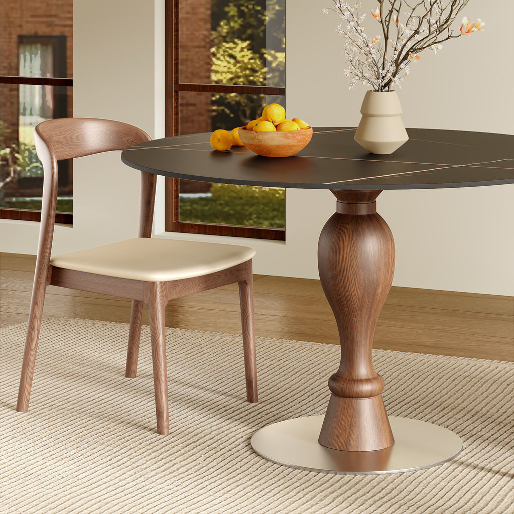 Mid-Century Modern Solid Wood Dining Table Seats 2-4 - image 10