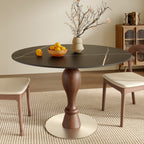 Mid-Century Modern Solid Wood Dining Table Seats 2-4 - Black - 35" Table - image 9