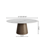 Wabi-Sabi Coffee Table: Sintered Stone Top with Solid Wood Pedestal Base - image 18