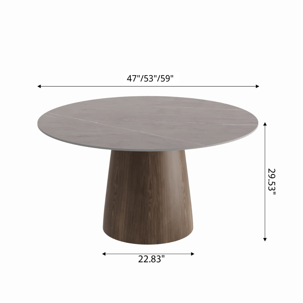 Modern Minimalist Solid Wood Dining Table With Sintered Stone Top - image 19