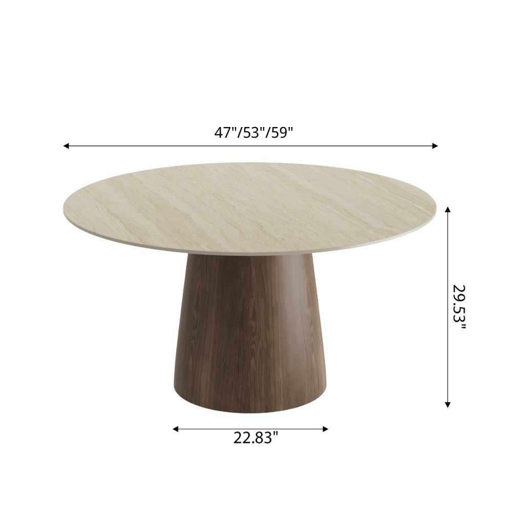 Modern Minimalist Solid Wood Dining Table With Sintered Stone Top - image 18
