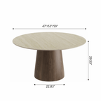 Modern Minimalist Solid Wood Dining Table With Sintered Stone Top - image 18