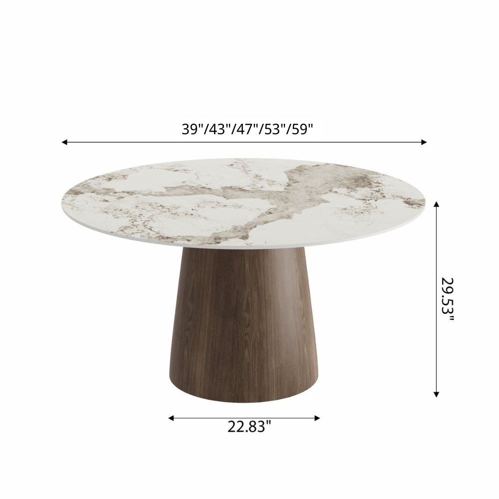 Modern Minimalist Solid Wood Dining Table With Sintered Stone Top - image 16