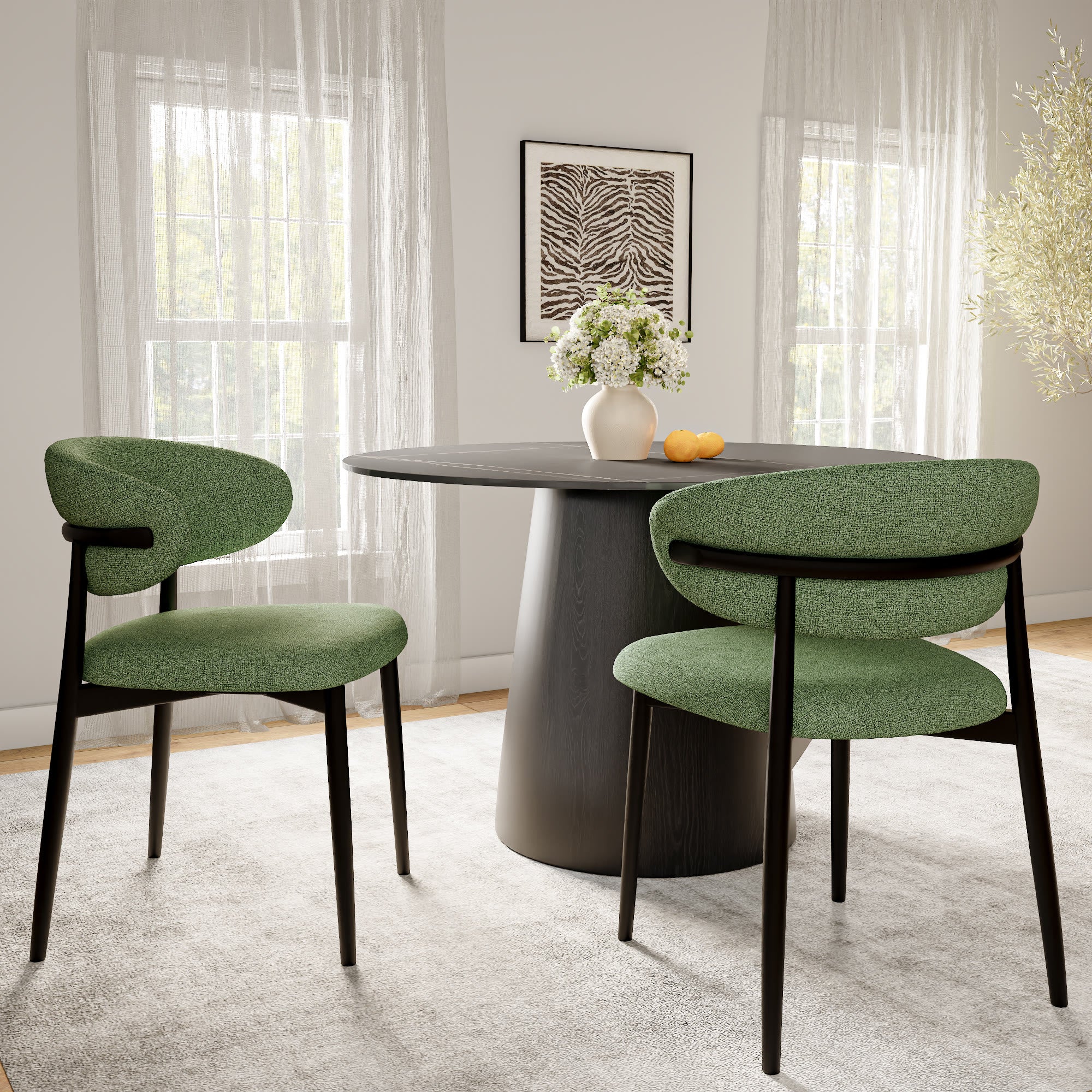 2x/4x/6x Modern Dining Chairs With Minimalist Metal Base - image 2