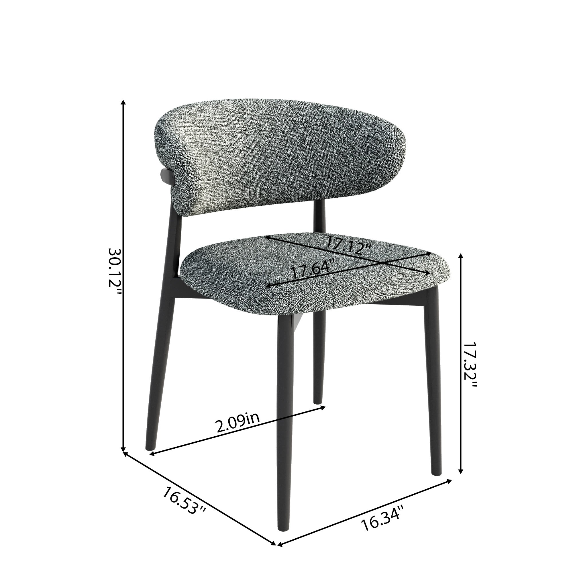 2x/4x/6x Modern Dining Chairs With Minimalist Metal Base - image 6