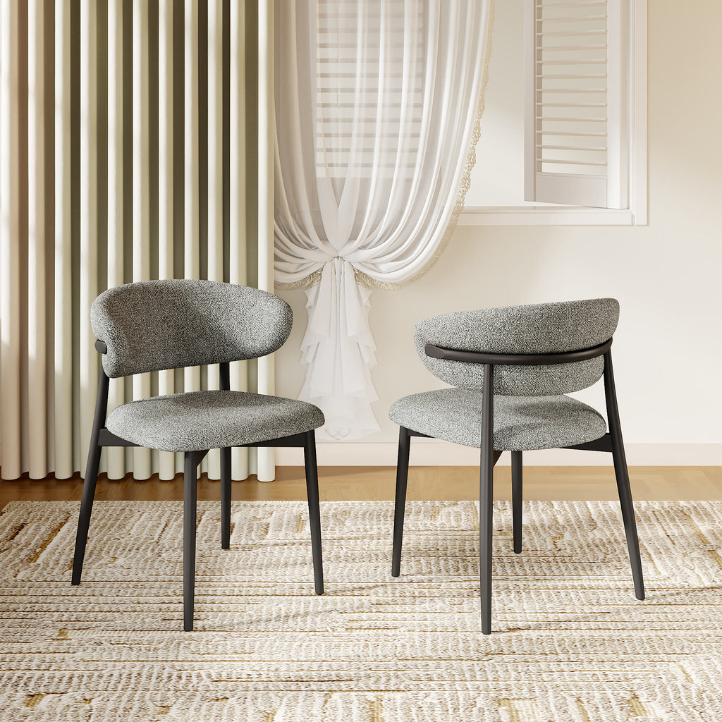 2x/4x/6x Modern Dining Chairs With Minimalist Metal Base - Gray - 6x Chairs - image 4