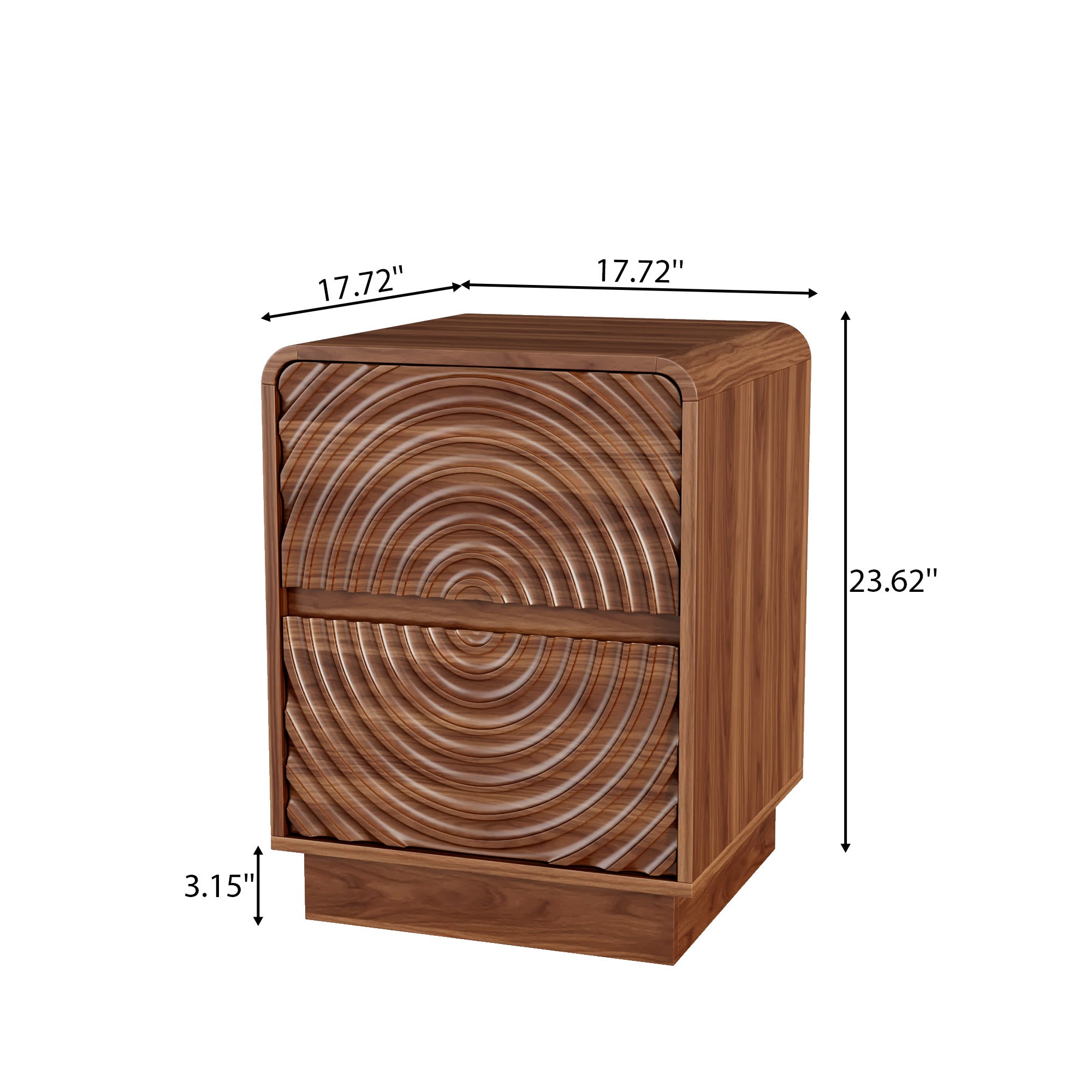 Artistic Wave Carved Nightstand - image 5