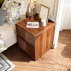 Artistic Wave Carved Nightstand - image 4