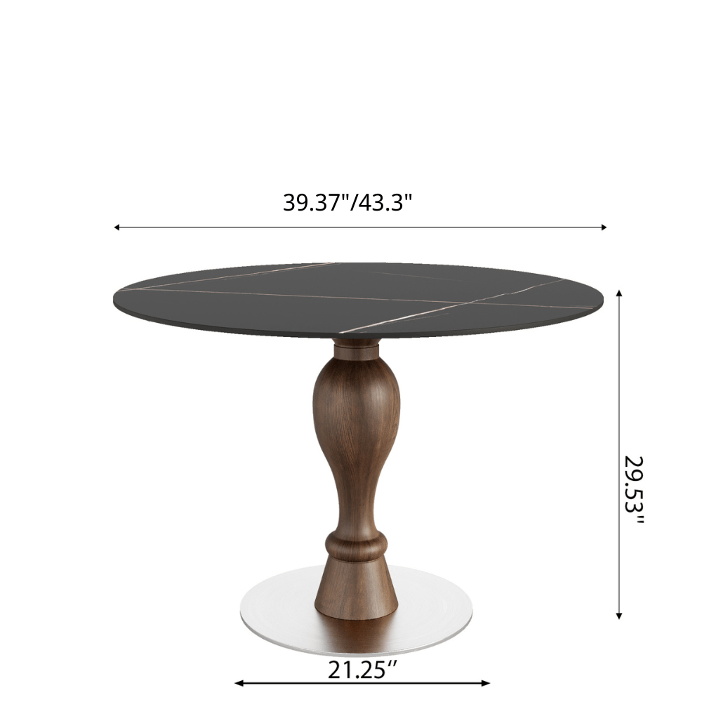 Mid-Century Modern Solid Wood Dining Table Seats 2-4 - image 15