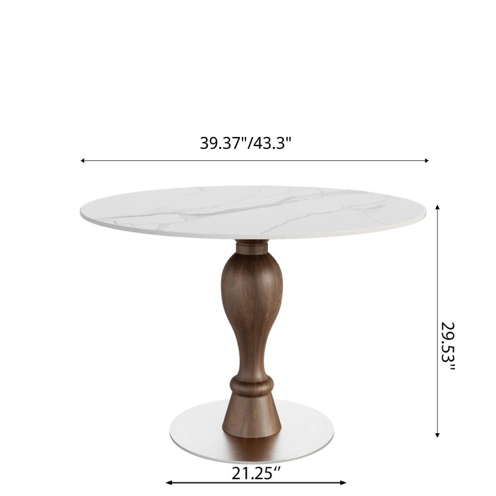 Mid-Century Modern Solid Wood Dining Table Seats 2-4 - image 12