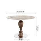 Mid-Century Modern Solid Wood Dining Table Seats 2-4 - image 14