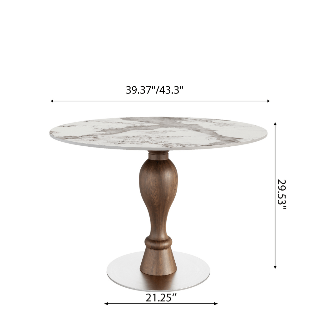 Mid-Century Modern Solid Wood Dining Table Seats 2-4 - image 13