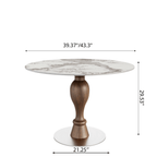 Mid-Century Modern Solid Wood Dining Table Seats 2-4 - image 13