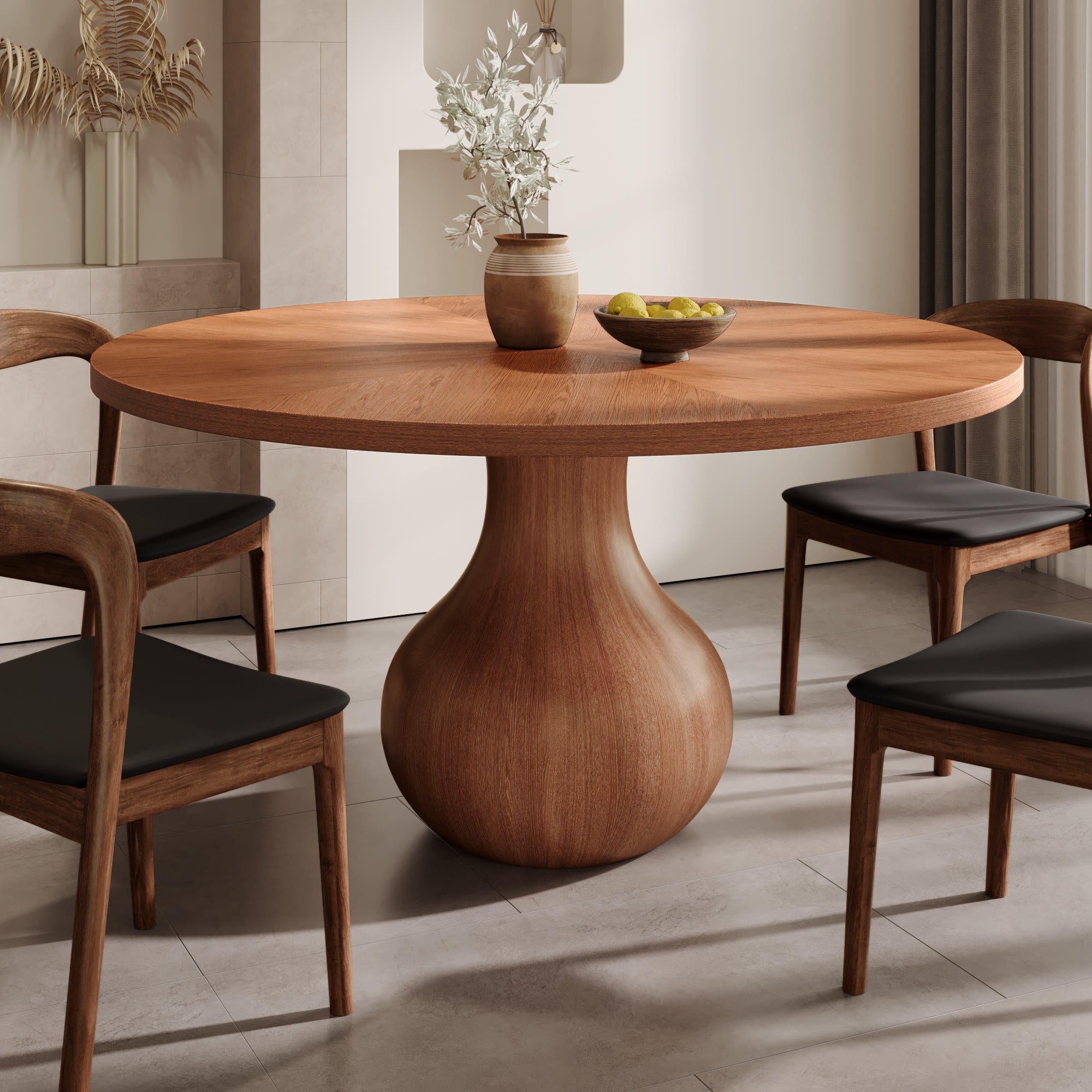 7 Pieces Aquarius Base Dining Table With Armless Cushioned Dining Chairs - 59.05"Table+6 x Dining Chairs - image 0