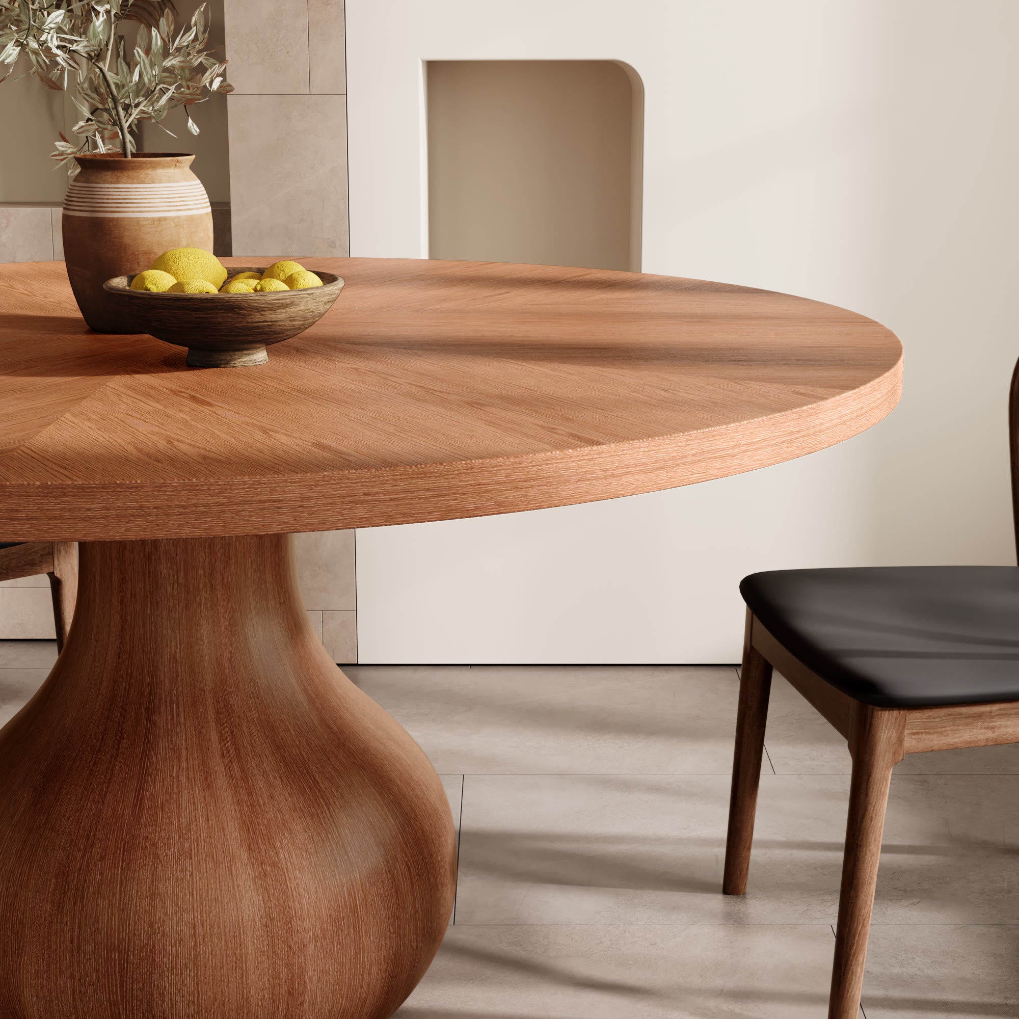 7 Pieces Aquarius Base Dining Table With Armless Cushioned Dining Chairs - image 2