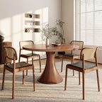 Hourglass-Shaped Solid Wood Base Dining Table For 2-4 Person - image 6