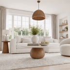 Modern Round Coffee Table: Sintered Stone Top & Solid Wood Pedestal Base - image 8