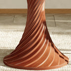 Walnut Spiral Base Dining Table with Sintered Stone Top For 2-8 - image 2