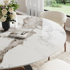 Mid-Century Modern Round Dining Table: Artistic Twisted Walnut Base & Sintered Stone Top - image 5