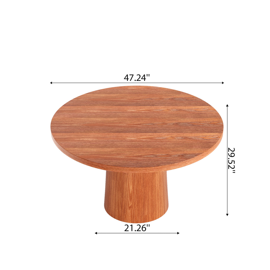 Soluna Round Kitchen Table Mid-Century Style For 4-8 People - image 23