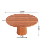 Soluna Round Kitchen Table Mid-Century Style For 4-8 People - image 25