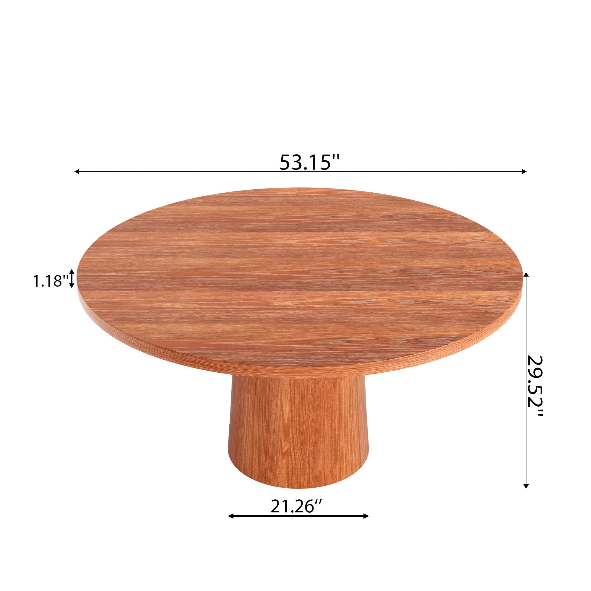 Soluna Round Kitchen Table Mid-Century Style For 4-8 People - image 24
