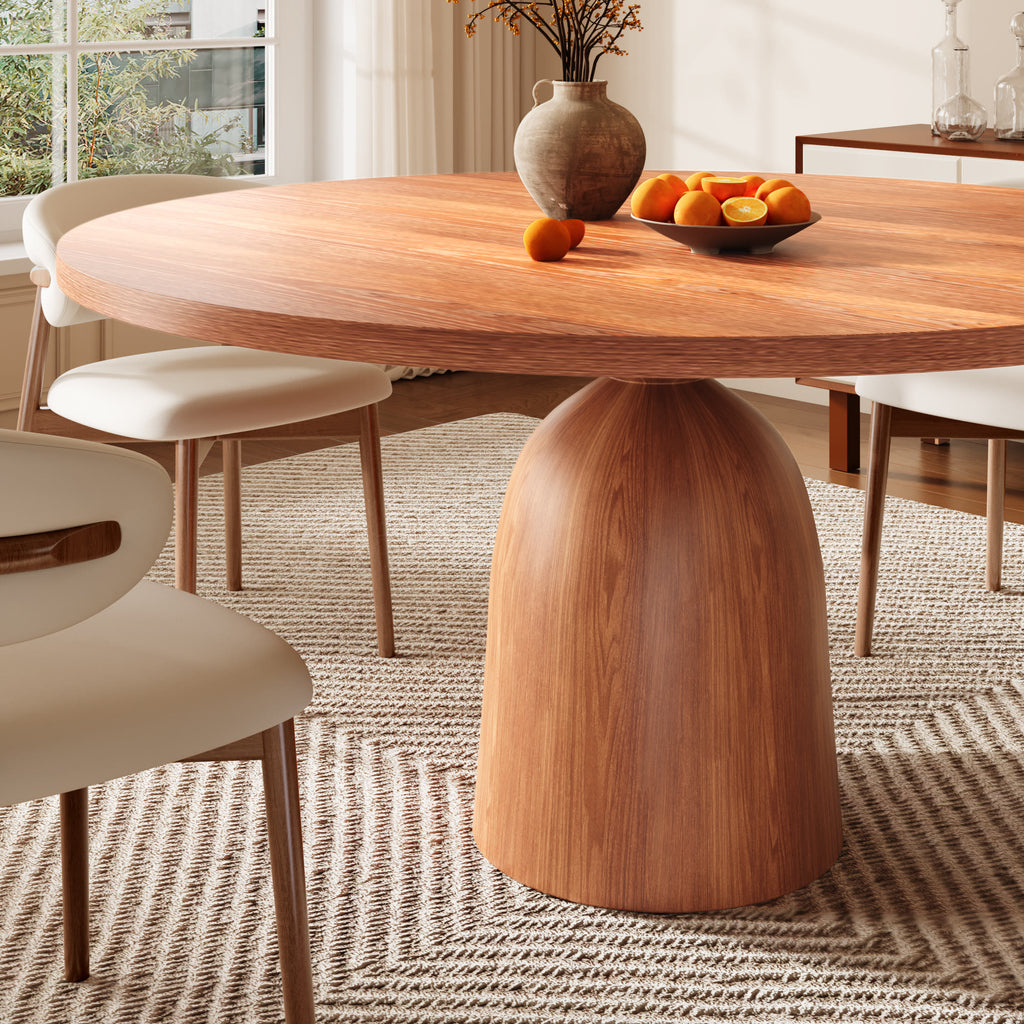 Soluna Round Kitchen Table Mid-Century Style For 4-8 People - image 12