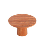 Soluna Walnut Solid Wood Pedestal Round Dining Table with Walnut Solid Wood Top - image 8
