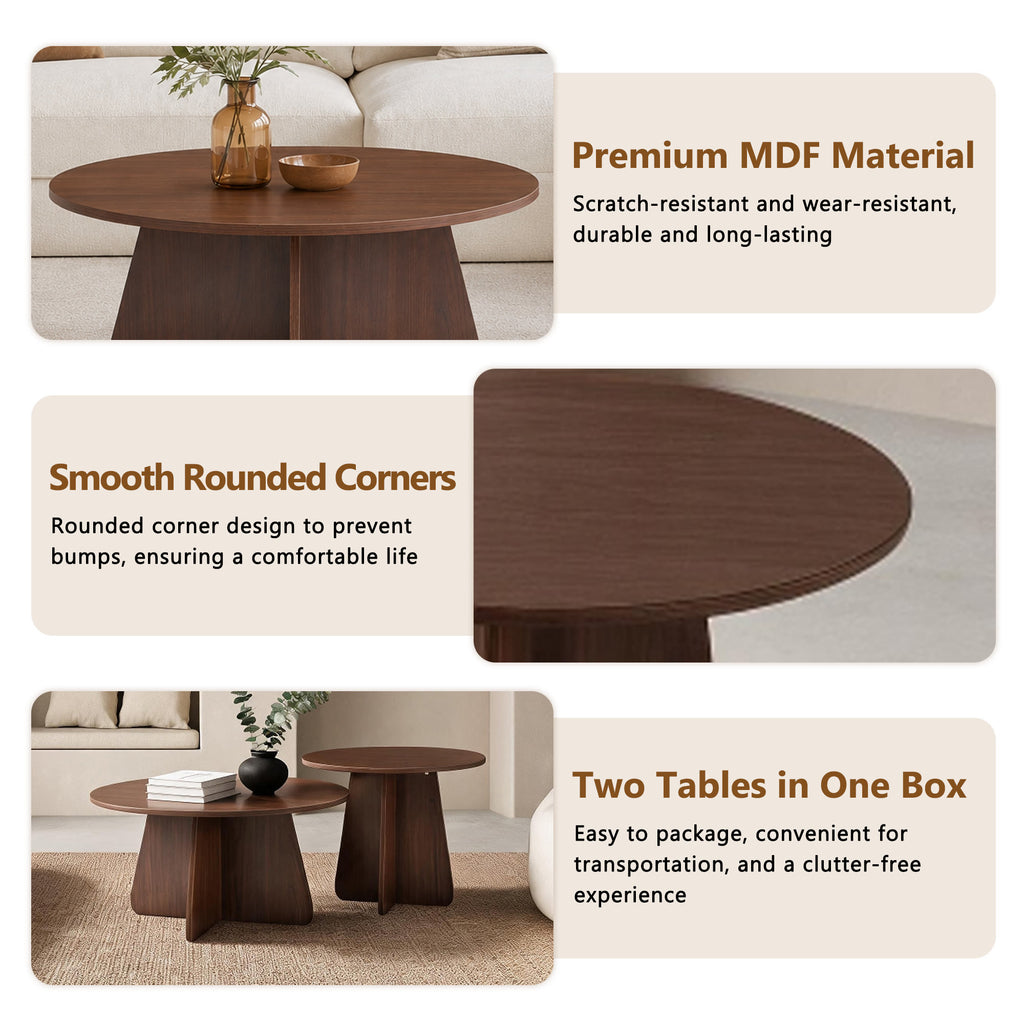 Retro-style Nesting Coffee Table Set - image 5