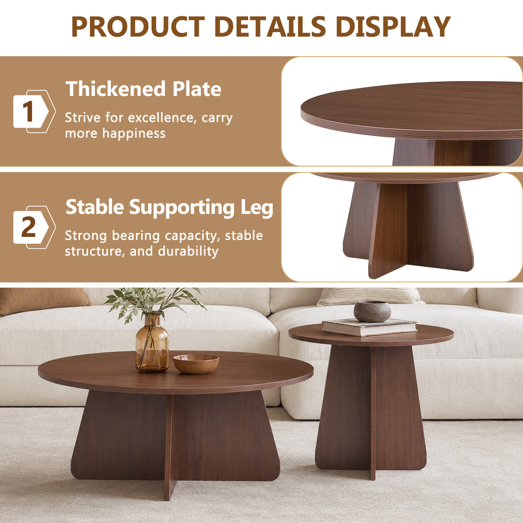 Retro-style Nesting Coffee Table Set - image 6
