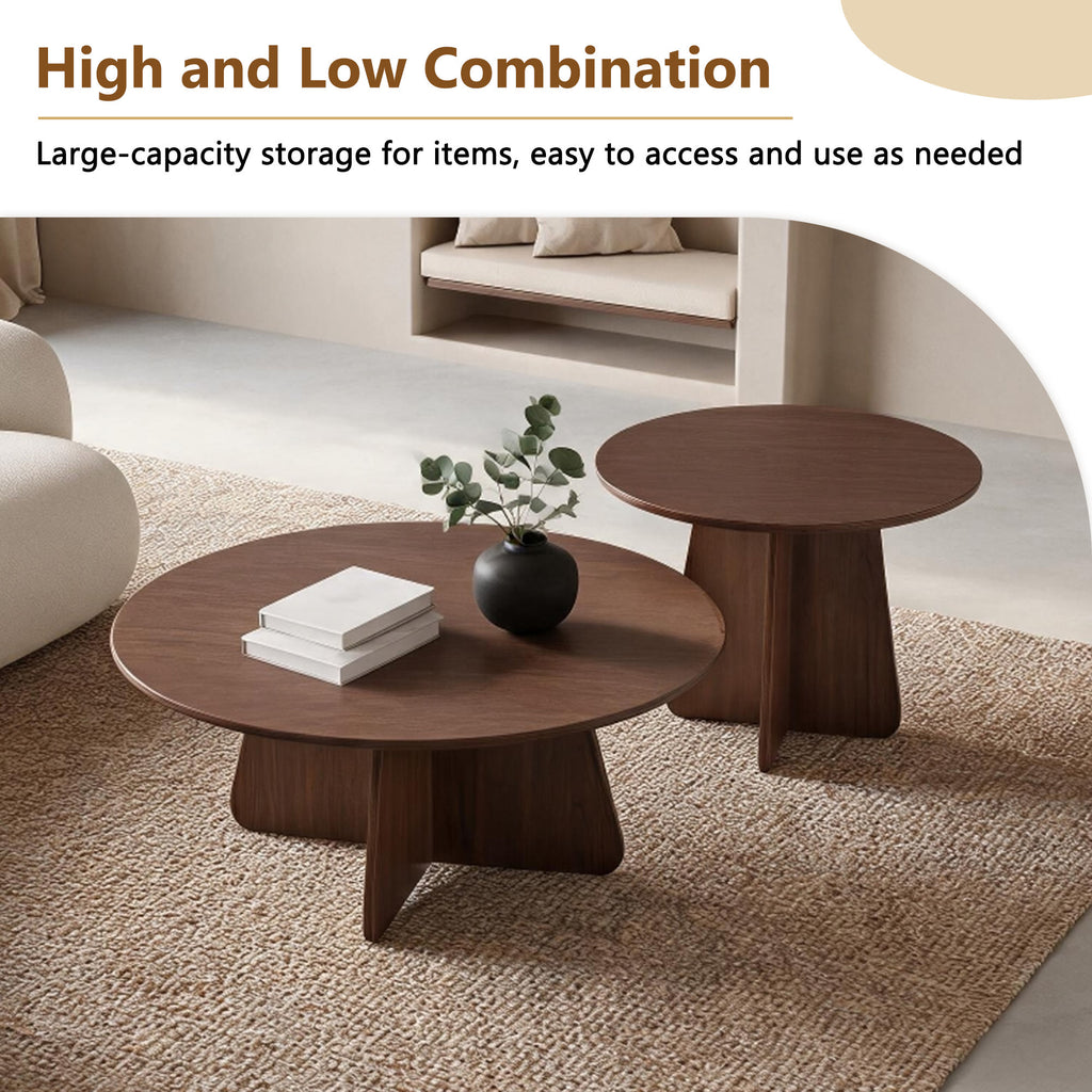 Retro-style Nesting Coffee Table Set - image 7