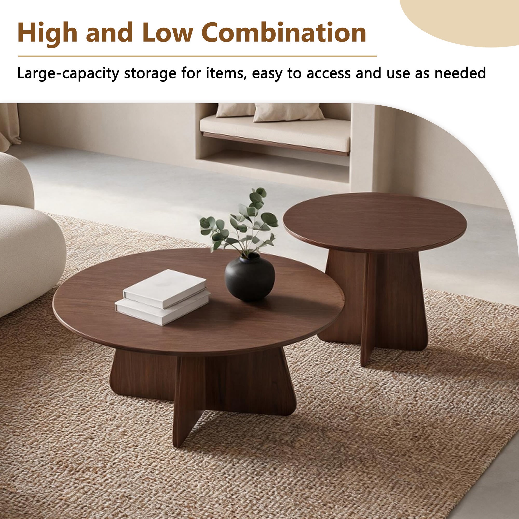 Retro-style Nesting Coffee Table Set - image 7