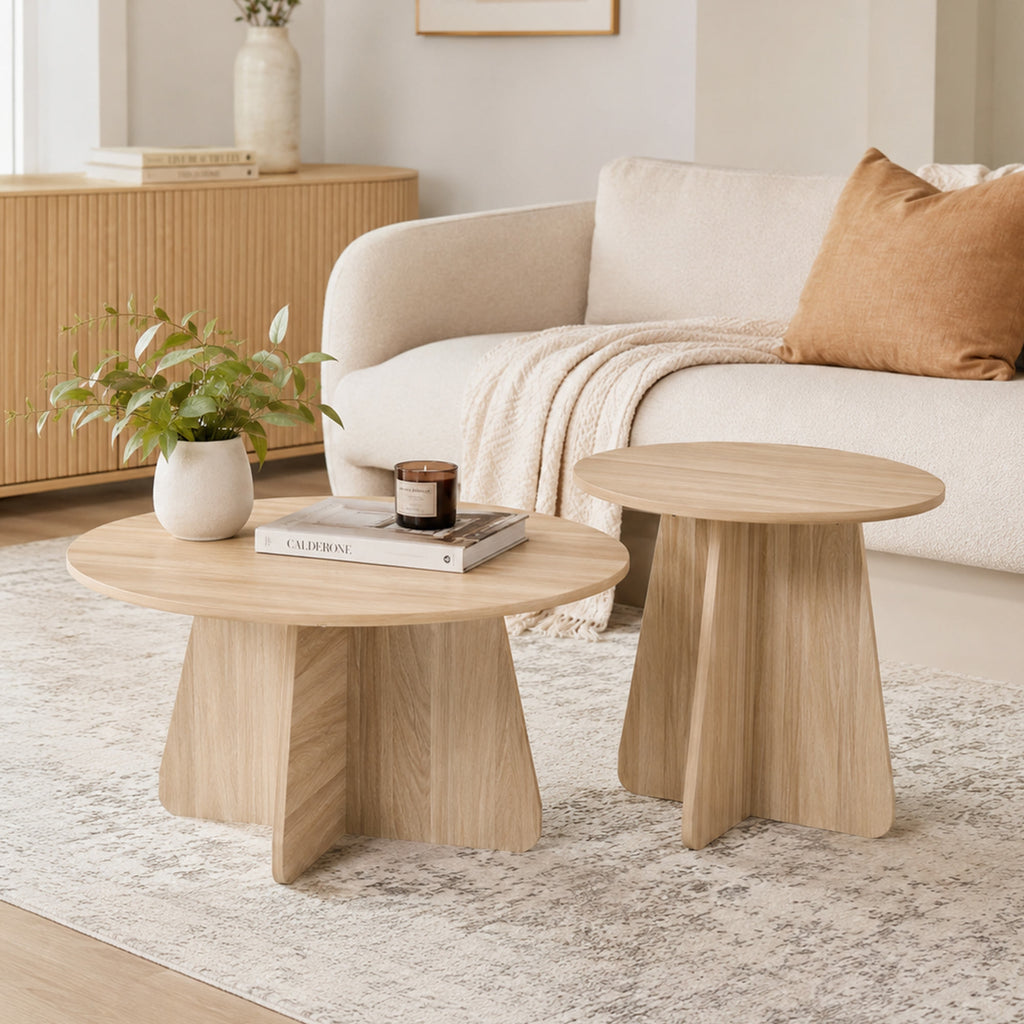 Retro-style Nesting Coffee Table Set - image 9
