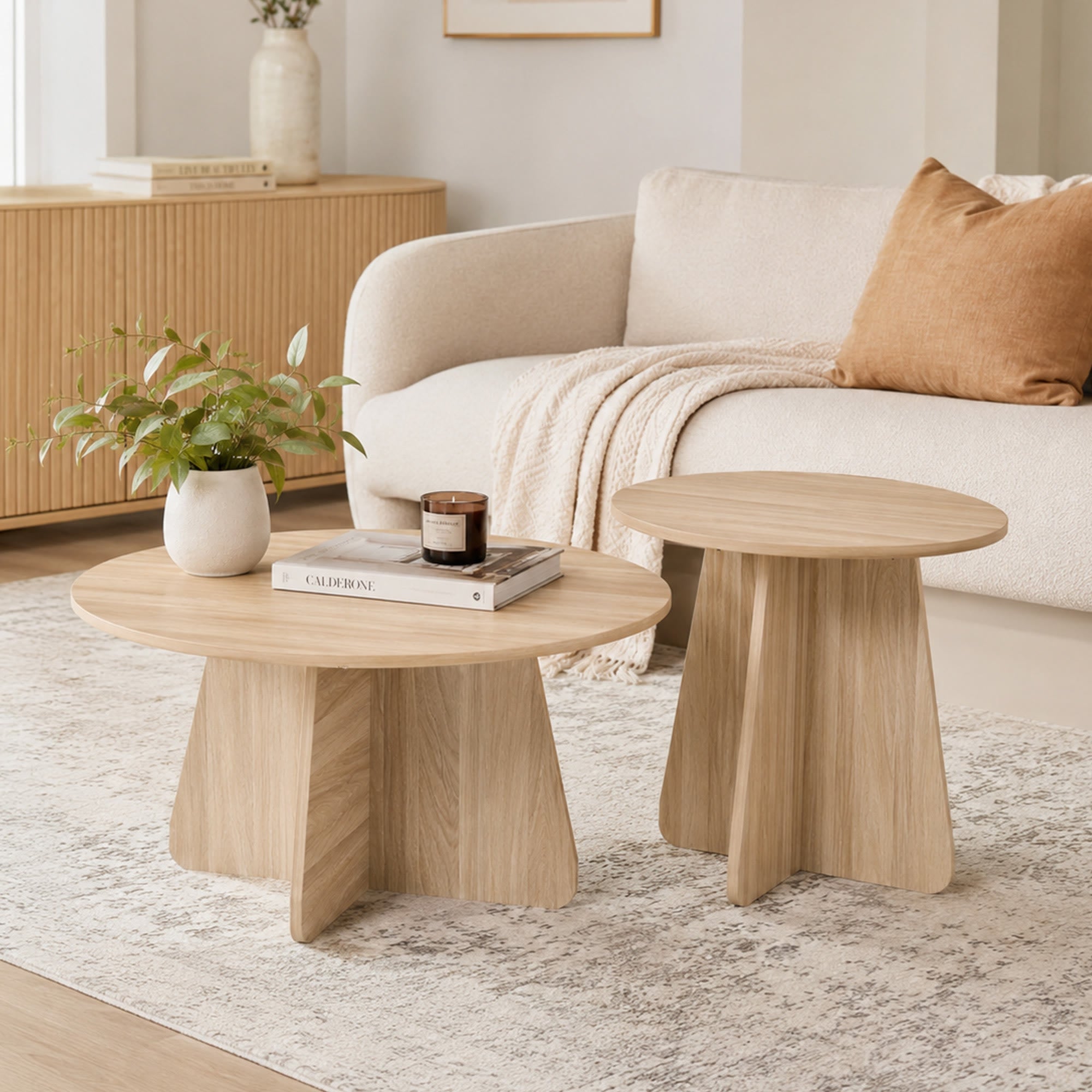 Retro-style Nesting Coffee Table Set - image 9