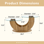 Creative U-Shaped Double-Tier Glass Coffee Table - image 3