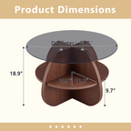 Creative Cross-structure Round Coffee Table - image 4